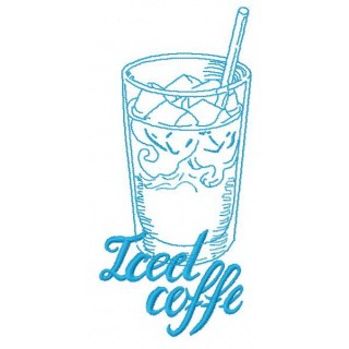 Iced coffee 2 embroidery design - Embroidery Design