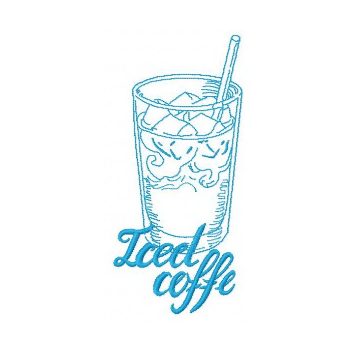 Iced coffee 2 embroidery design - Embroidery Design