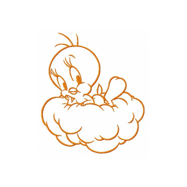 Resting on cloud embroidery design - Embroidery Design