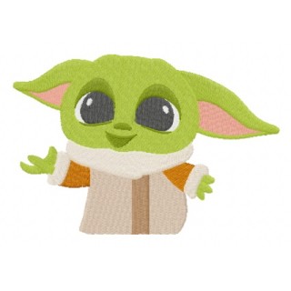 Yoda kid embroidery design - Embroidery Design