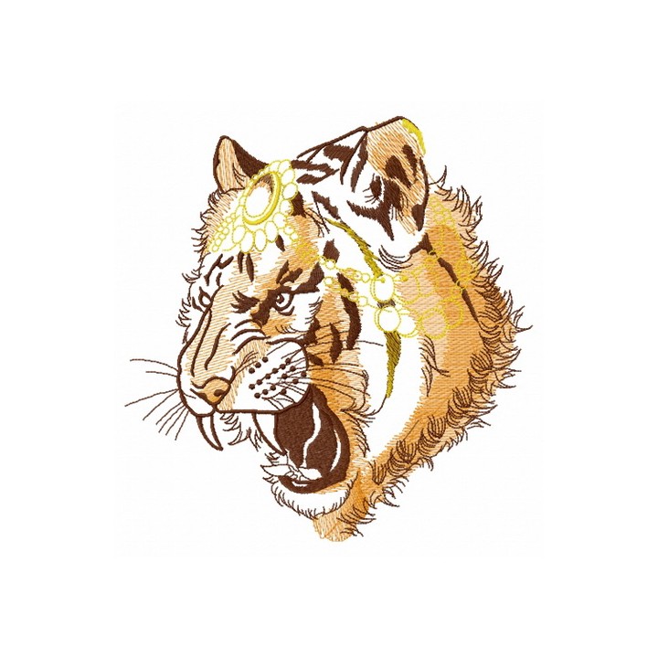 Raja's tiger embroidery design - Embroidery Design