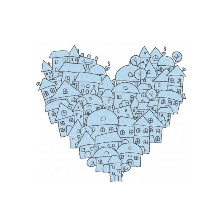 Heart of the city 2 embroidery design - Embroidery Design