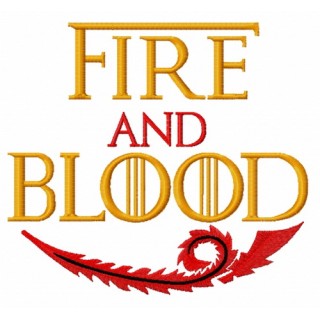 Fire and Blood embroidery design - Embroidery Design