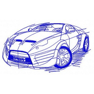 Sport car 5 embroidery design - Embroidery Design