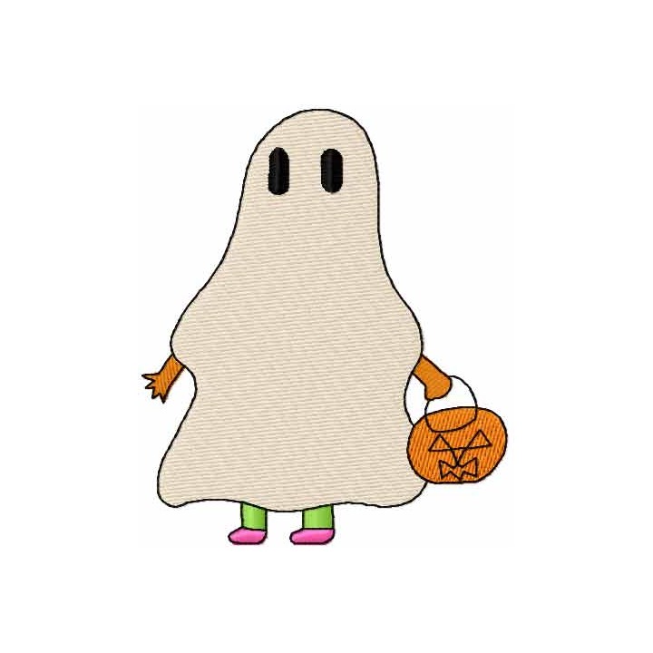 Boo costume embroidery design - Embroidery Design
