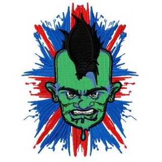 Punk face embroidery design - Embroidery Design