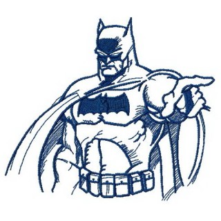 Batman sketch 2 embroidery design - Embroidery Design