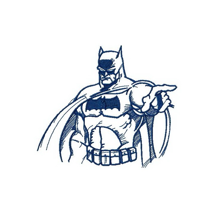 Batman sketch 2 embroidery design - Embroidery Design