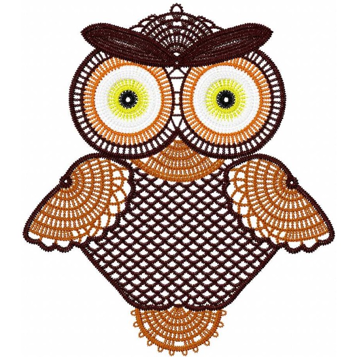 Big owl embroidery design - Embroidery Design