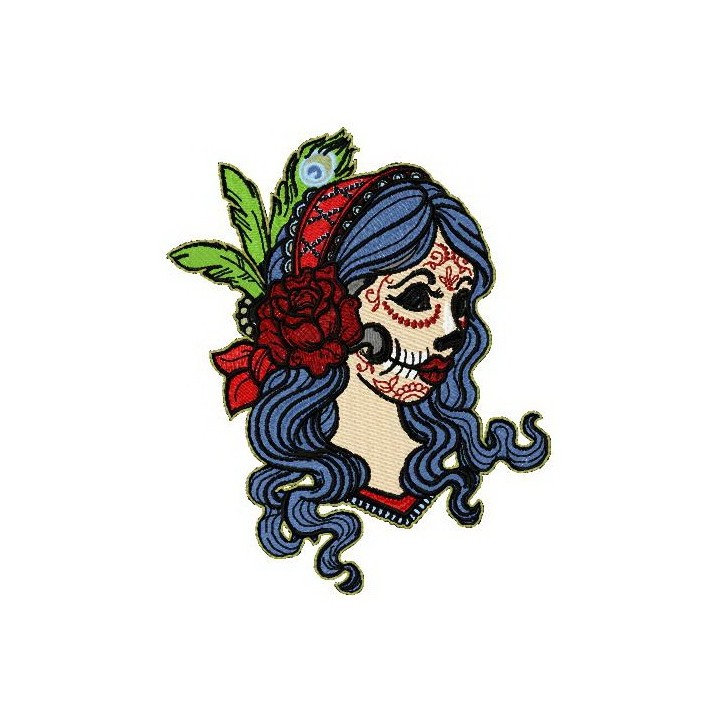 Dead beauty embroidery design - Embroidery Design