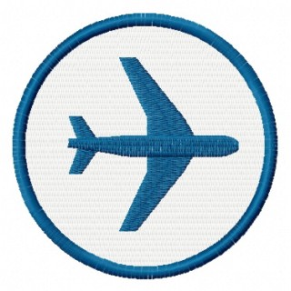 Airport badge   embroidery design - Embroidery Design