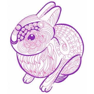 Mosaic bunny 2 embroidery design - Embroidery Design