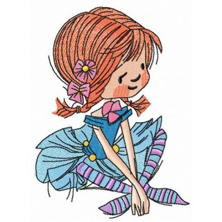 Tired after dancing embroidery design - Embroidery Design