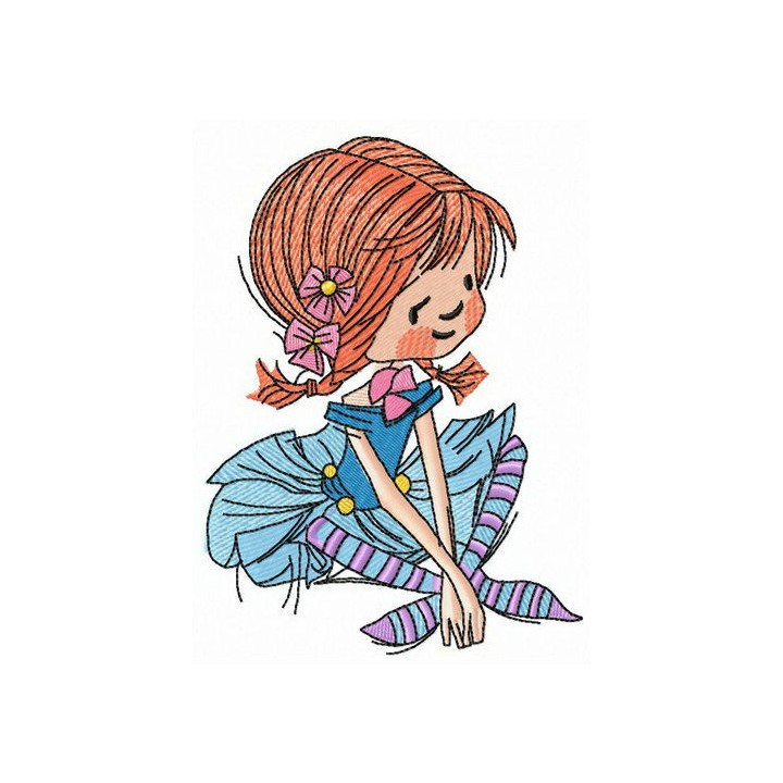 Tired after dancing embroidery design - Embroidery Design