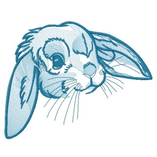 Lop-eared bunny 6 embroidery design - Embroidery Design