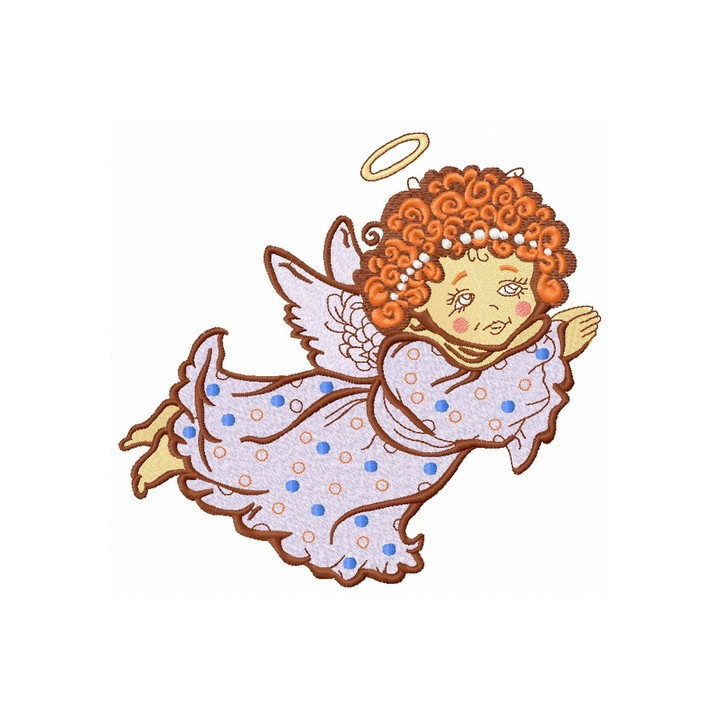 Angel flying 2 embroidery design - Embroidery Design