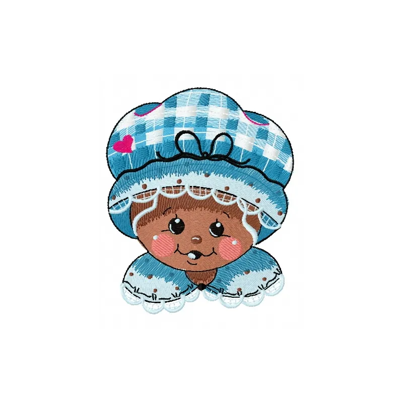 Preview of the Gingerbread Granny 3 embroidery design featuring a whimsical gingerbread character, perfect for holiday proje…