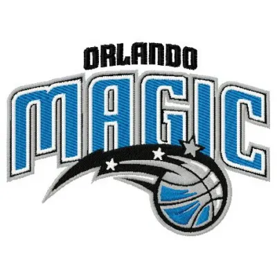 Orlando Magic logo 2 embroidery design showcasing vibrant stitching patterns for sports apparel and accessories.