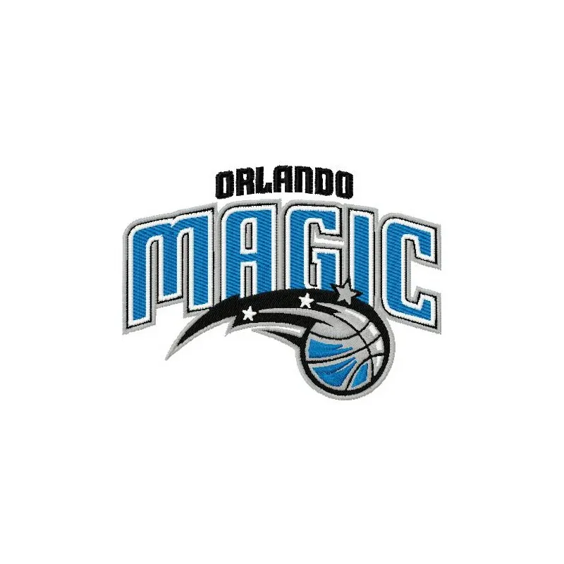 Orlando Magic logo 2 embroidery design showcasing vibrant stitching patterns for sports apparel and accessories.