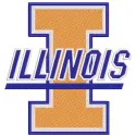 Illinois Fighting Illini logo embroidery design, showcasing vibrant colors for college sports enthusiasts.