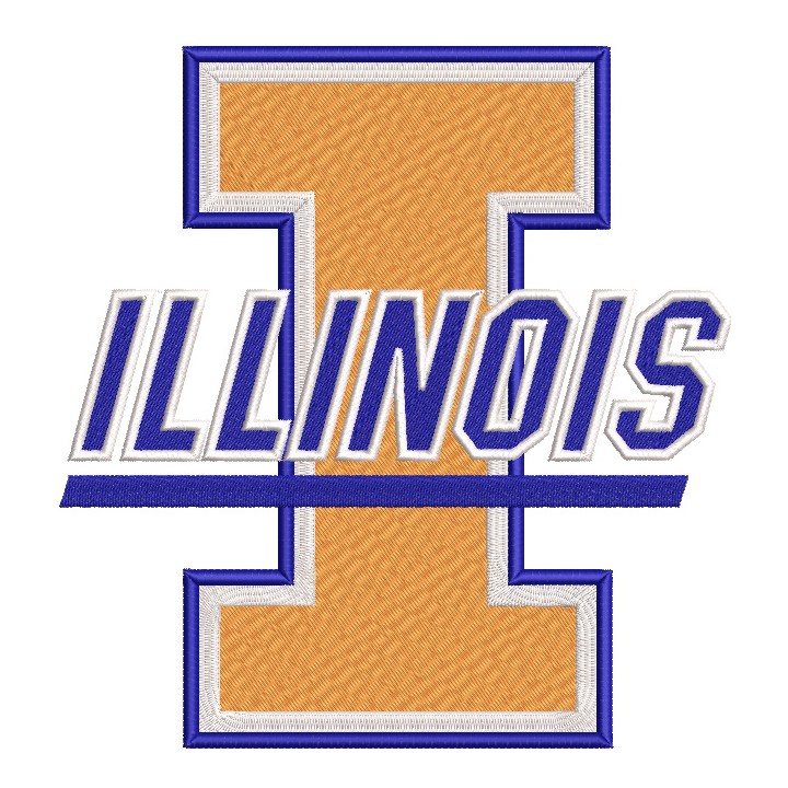 Illinois Fighting Illini logo embroidery design - Embroidery Design
