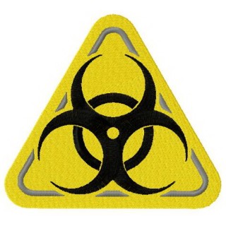 Biohazard road symbol 2 embroidery design - Embroidery Design