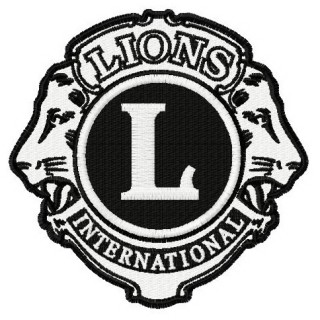 Lions Clubs International logo 2 embroidery design - Embroidery Design