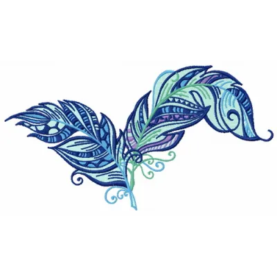 Feather 31 embroidery design showcasing a delicate feather motif, ideal for embellishing apparel and accessories.