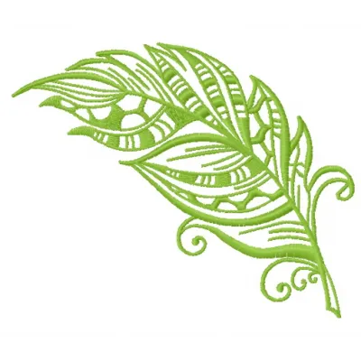 Preview of the Feather 30 embroidery design, showcasing intricate feather detailing for creative stitching projects.