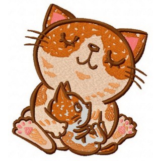 Cat's family 2 embroidery design - Embroidery Design