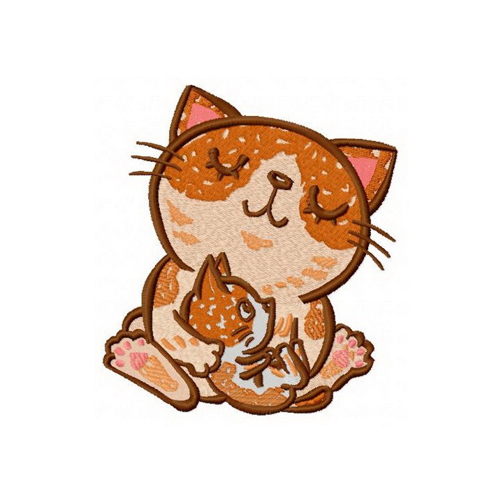 Cat's family 2 embroidery design - Embroidery Design