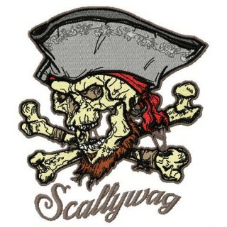 Scallywag embroidery design - Embroidery Design