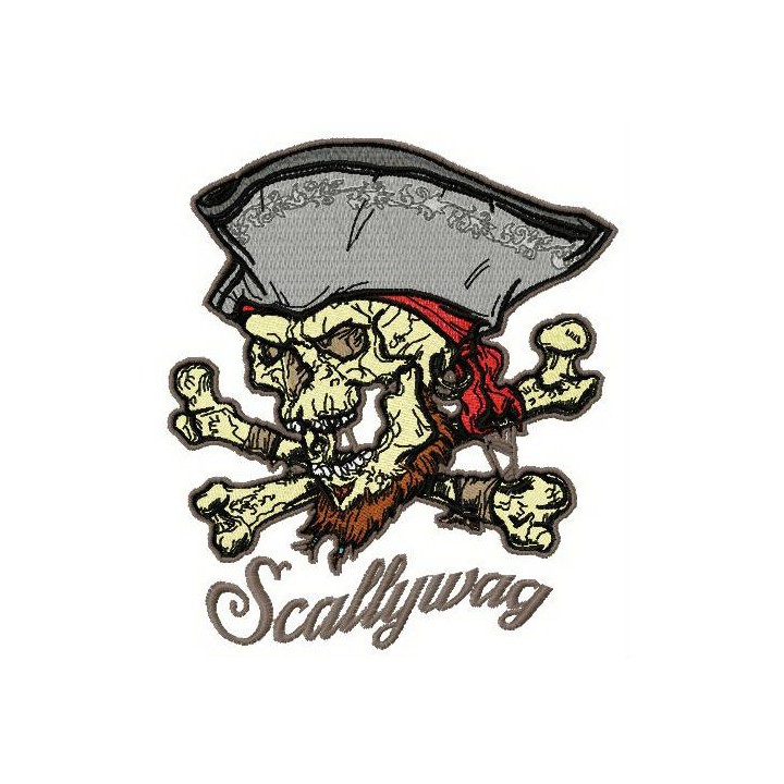 Scallywag embroidery design - Embroidery Design