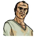 Trevor Philips embroidery design featuring a detailed representation of the game hero for creative stitching projects.