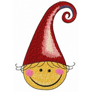 Happy elf embroidery design - Embroidery Design