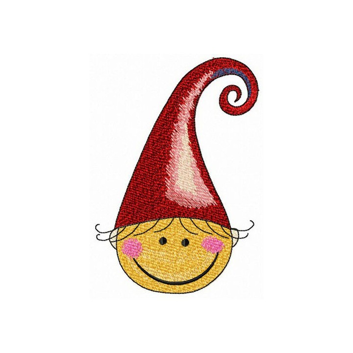 Happy elf embroidery design - Embroidery Design