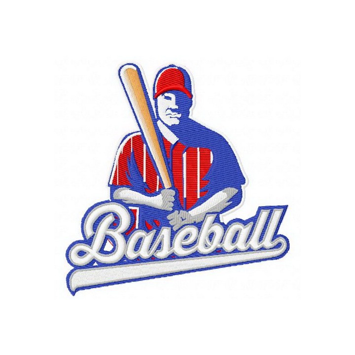 Baseball player 12 embroidery design - Embroidery Design