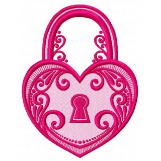 Tiffany keylock 2 embroidery design - Embroidery Design