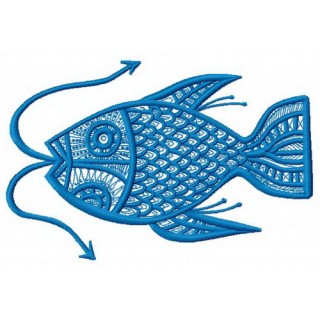 Mosaic fish 2 embroidery design - Embroidery Design