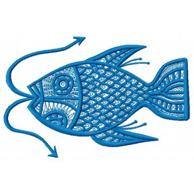 Mosaic fish 2 embroidery design showcasing vibrant sea life patterns ideal for stitching on various fabrics.