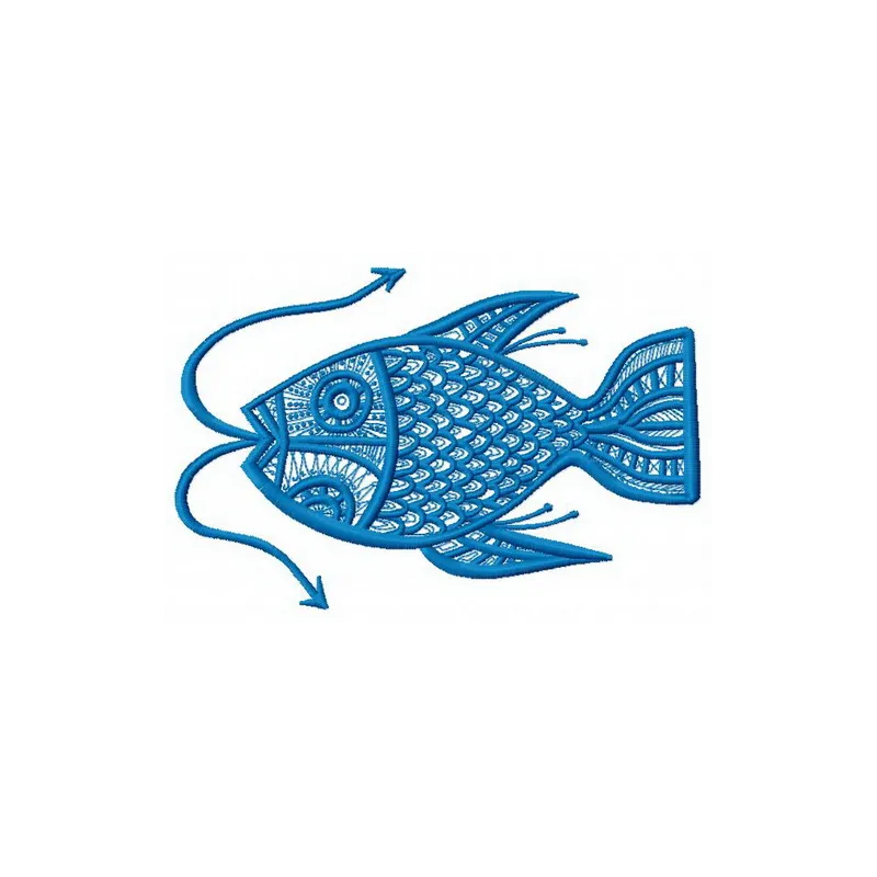 Mosaic fish 2 embroidery design showcasing vibrant sea life patterns ideal for stitching on various fabrics.