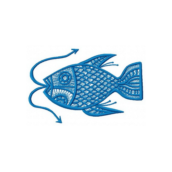 Mosaic fish 2 embroidery design - Embroidery Design