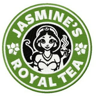 Jasmine's royal tea embroidery design - Embroidery Design