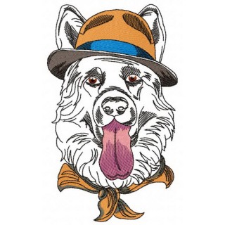 Stylish german shepherd embroidery design - Embroidery Design