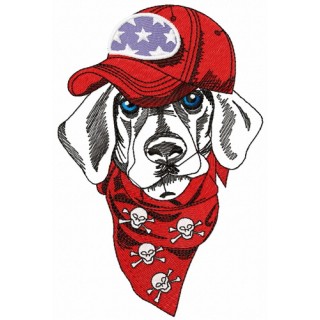 Stylish dachshund embroidery design - Embroidery Design