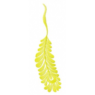 Yellow feather embroidery design - Embroidery Design