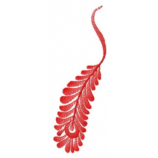 Red feather embroidery design - Embroidery Design
