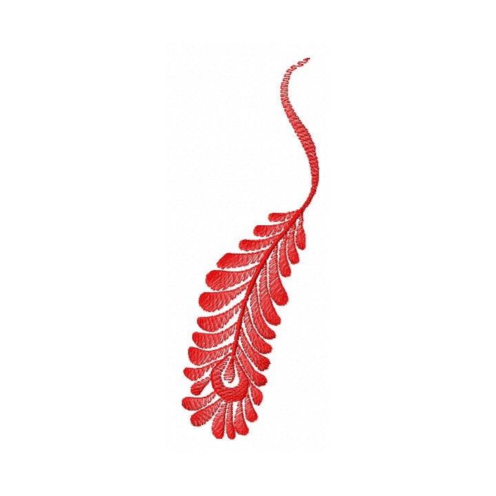 Red feather embroidery design - Embroidery Design