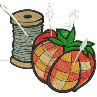 Tomato needle bed and threads embroidery design - Embroidery Design