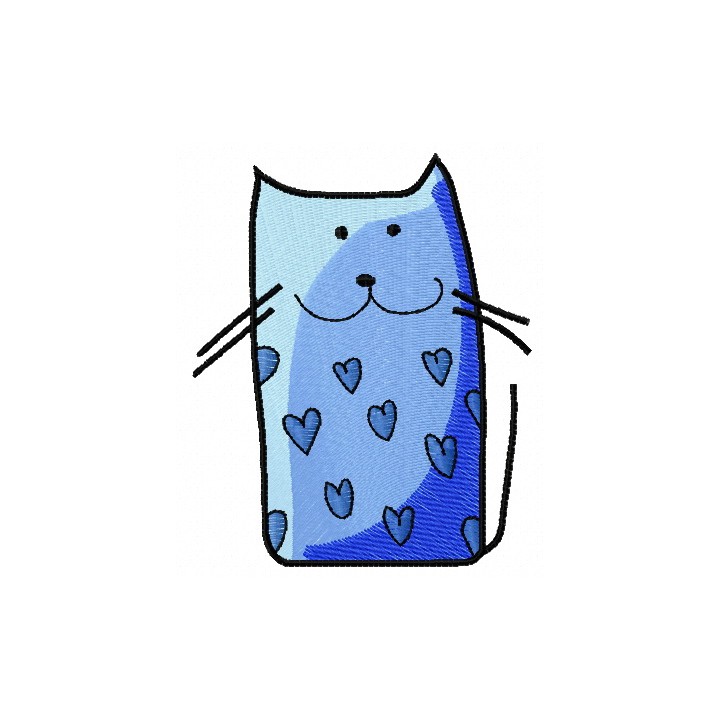 Funny cat 6 embroidery design - Embroidery Design